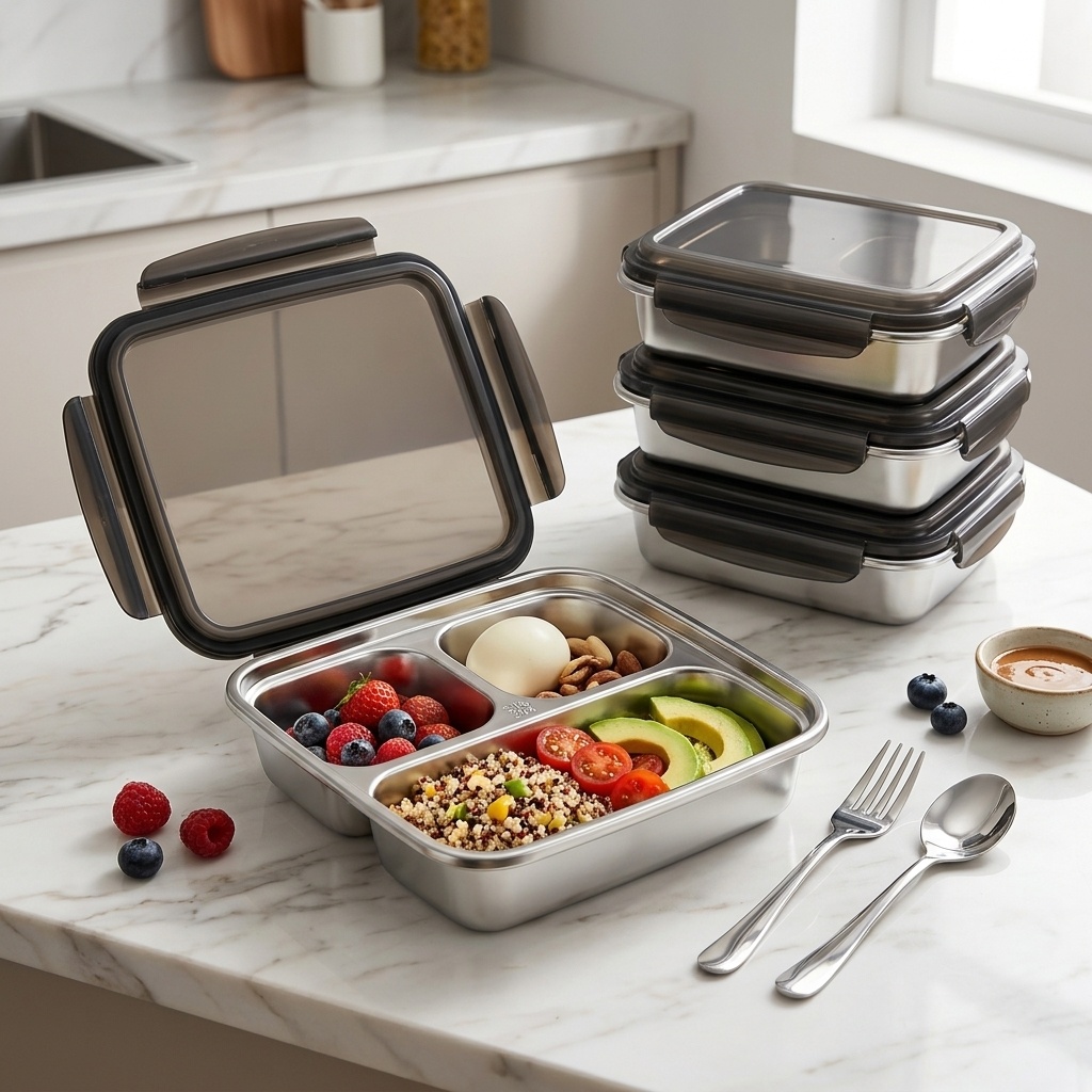 Food Storage Microwave Safe - Contenedor de almuerzo de gran capacidad