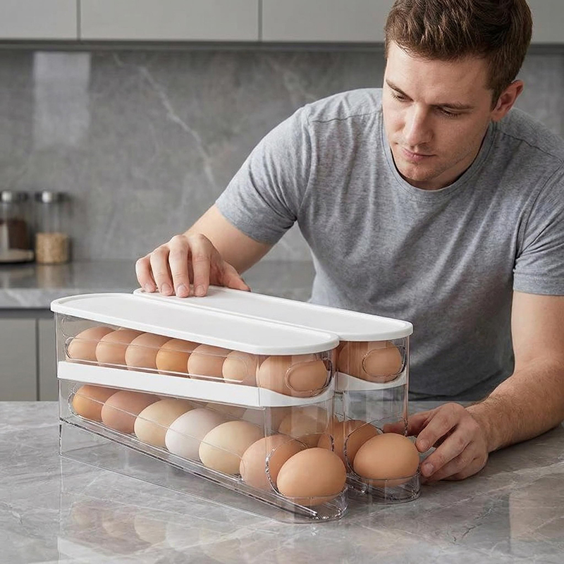 Egg Storage Holder - Caja de almacenamiento de huevos para