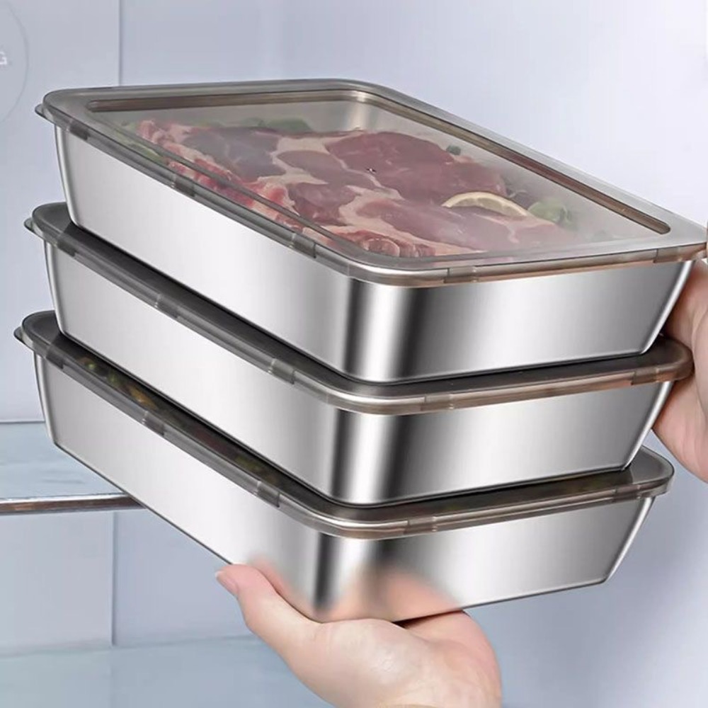 Food Storage Warehouse - Bandeja de Servicio de Acero Inoxidable