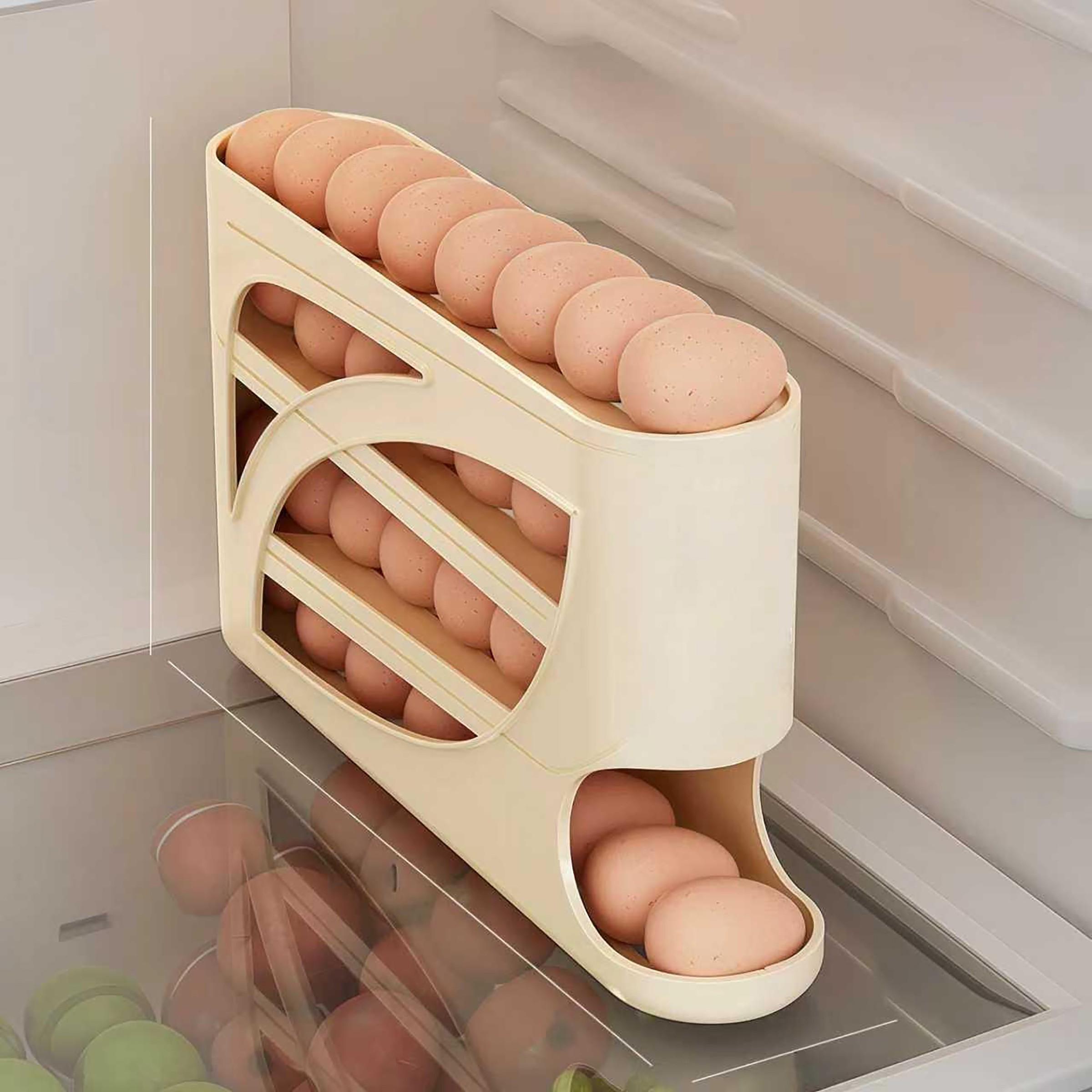 Egg Storage Holder - Dispensador de Huevos Enrollable para Refrigerador