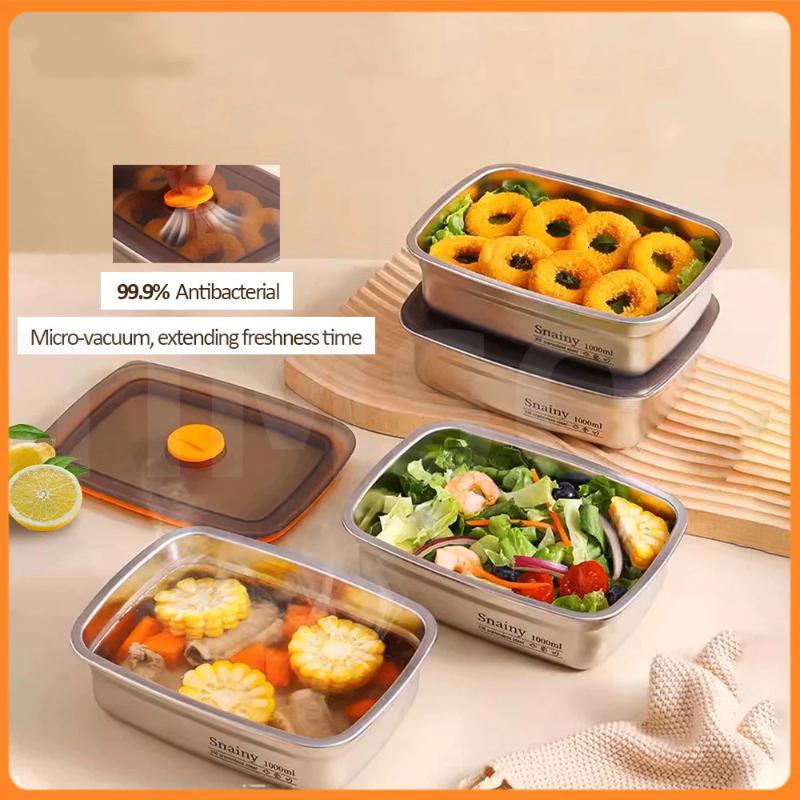 Food Storage Vacuum Containers - Lonchera Hermética de Acero Inoxidable de