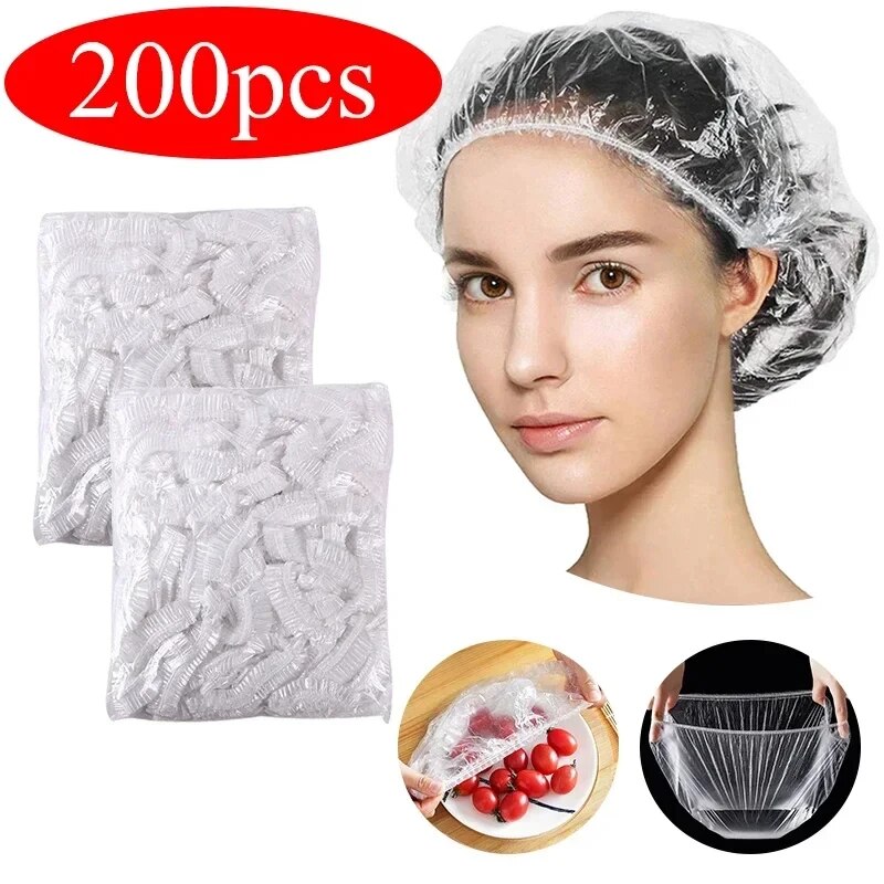 Food Storage Net - 100/200 unidades de gorros desechables para