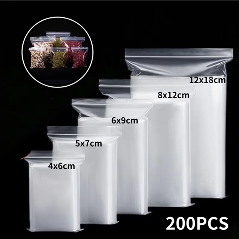 Food Storage Vacuum Bags - Paquete de 100 Bolsas Transparentes con