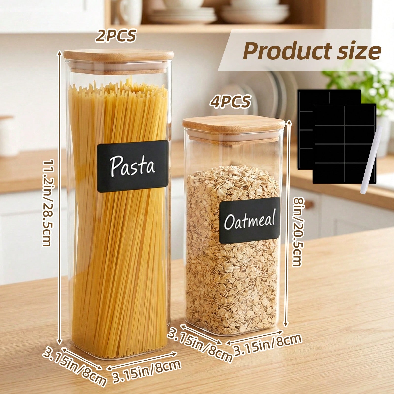 Recipientes de vidrio para alm - Food Storage In Pantry reseña y precio