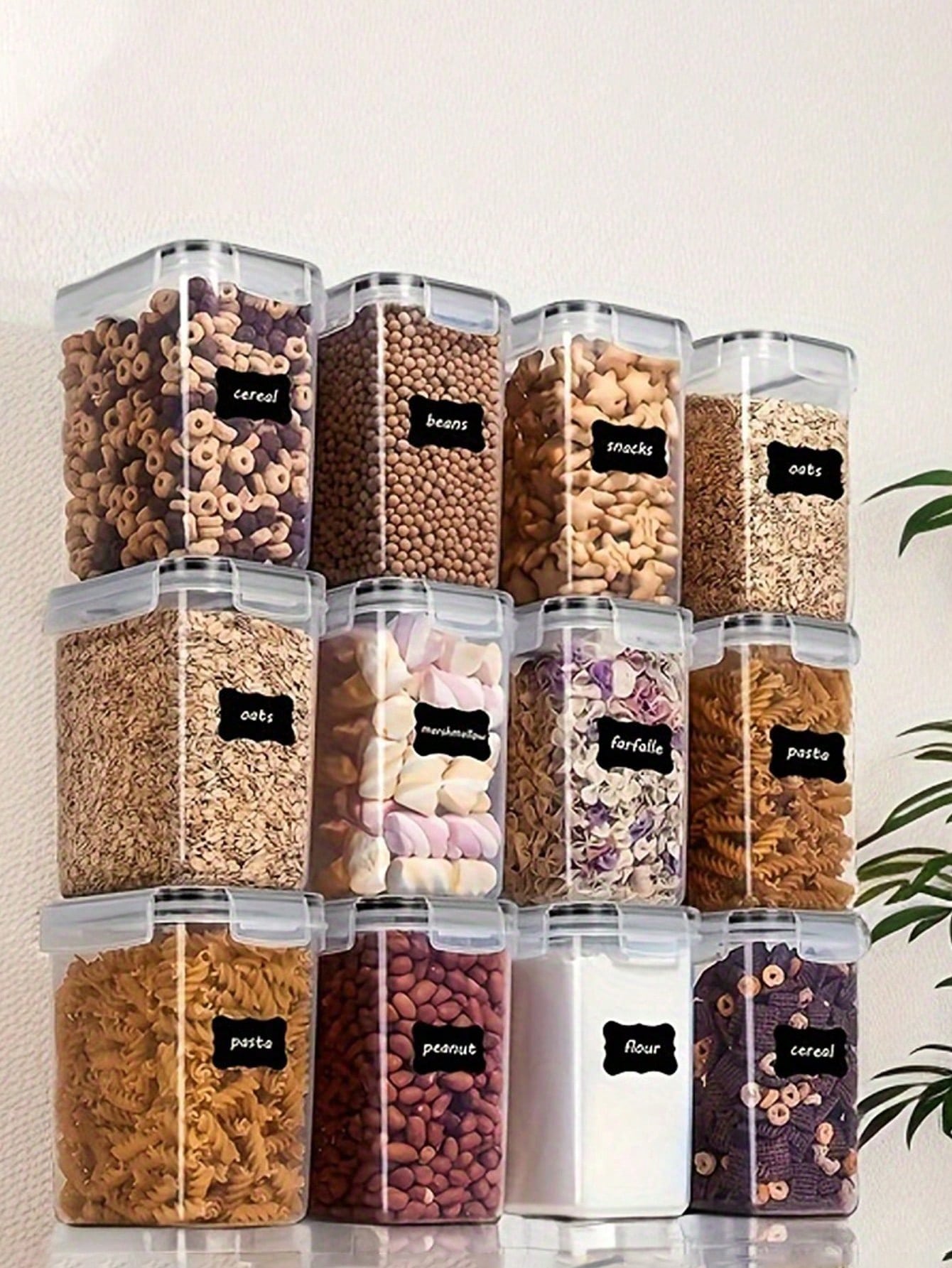 48 recipientes herméticos para - Food Storage In Pantry reseña y precio