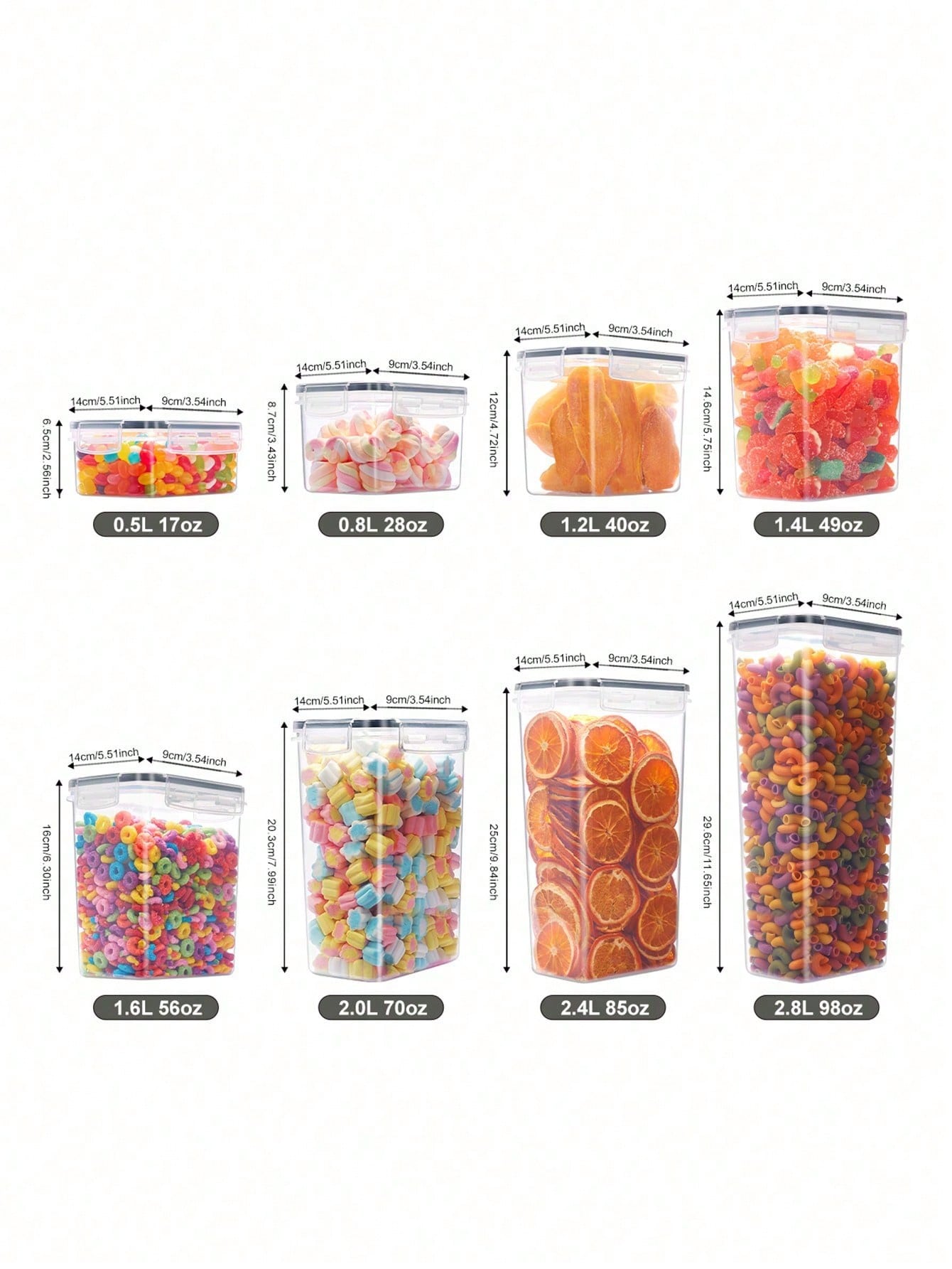 48 recipientes herméticos para - Food Storage In Pantry reseña y precio