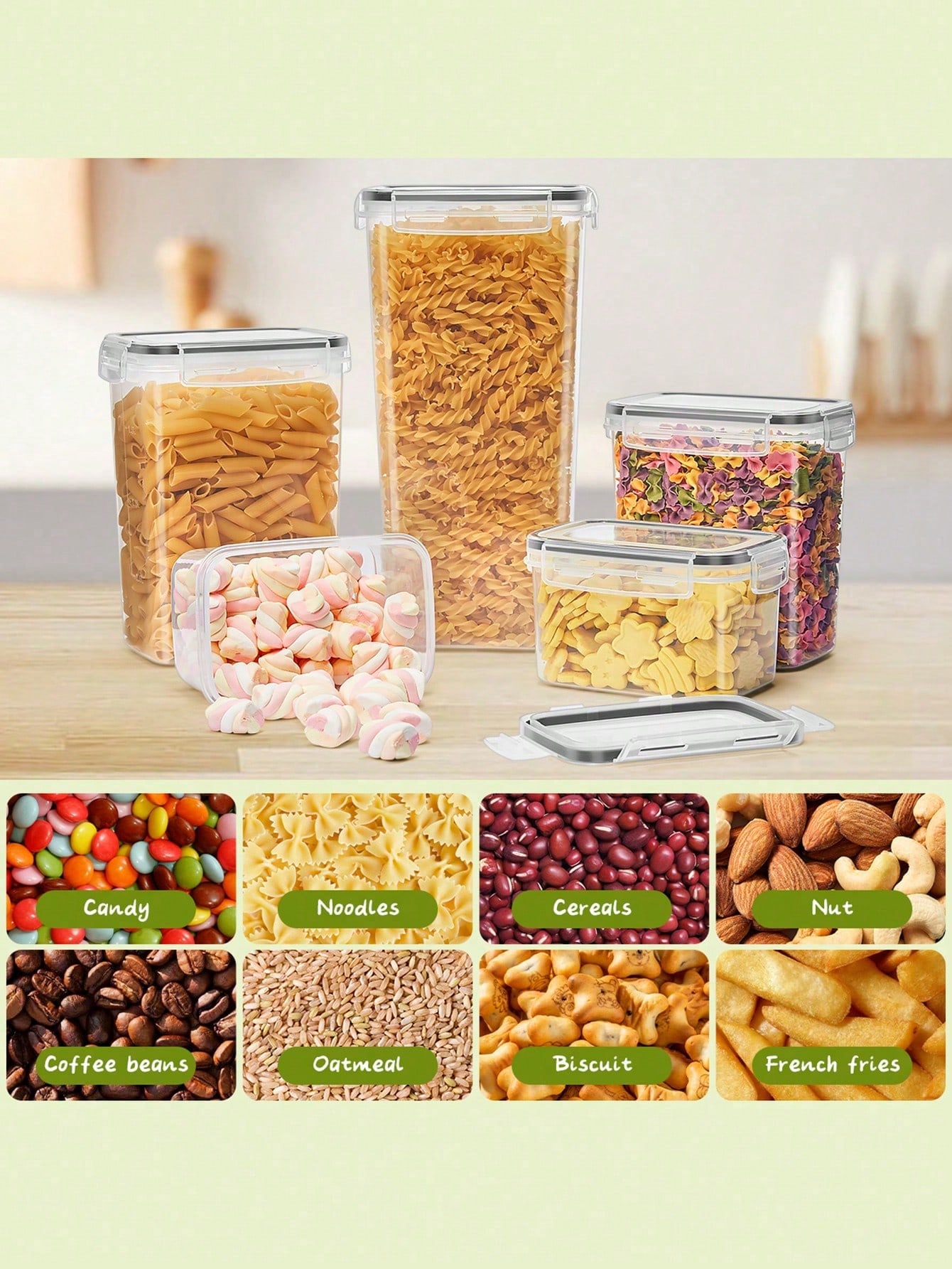 48 recipientes herméticos para - Food Storage In Pantry reseña y precio