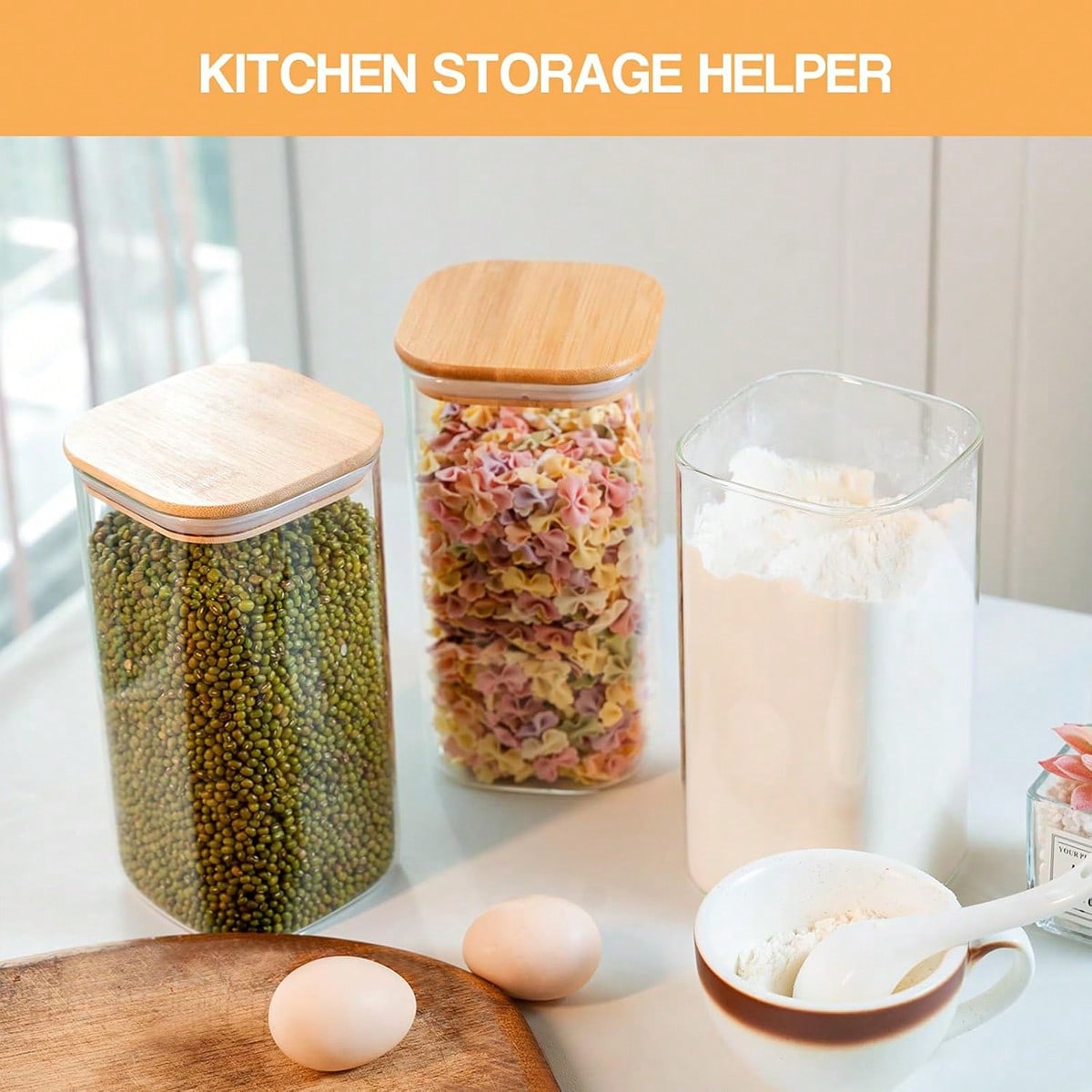 Paquete de 6 Frascos de Vidrio - Food Storage In Pantry reseña y precio