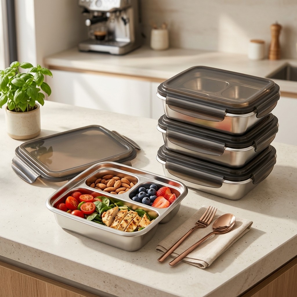 Contenedor de almuerzo de gran - Food Storage Microwave Safe reseña y precio