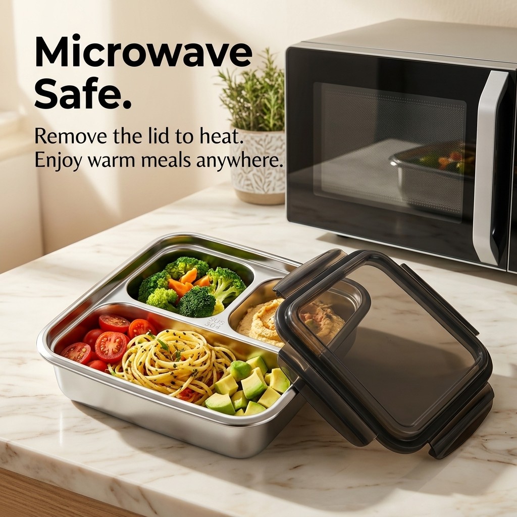 Contenedor de almuerzo de gran - Food Storage Microwave Safe reseña y precio