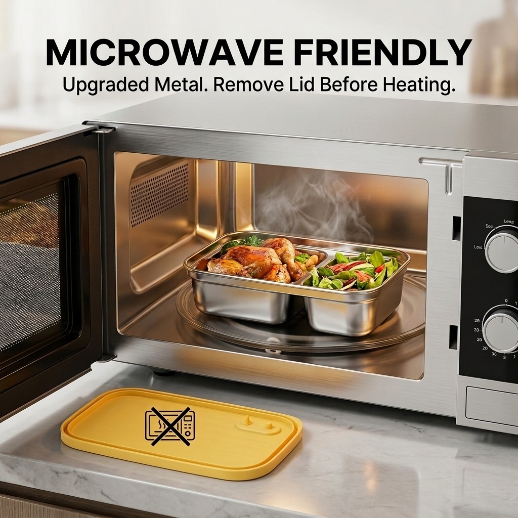 Lonchera de Acero Inoxidable 3 - Food Storage Microwave Safe reseña y precio