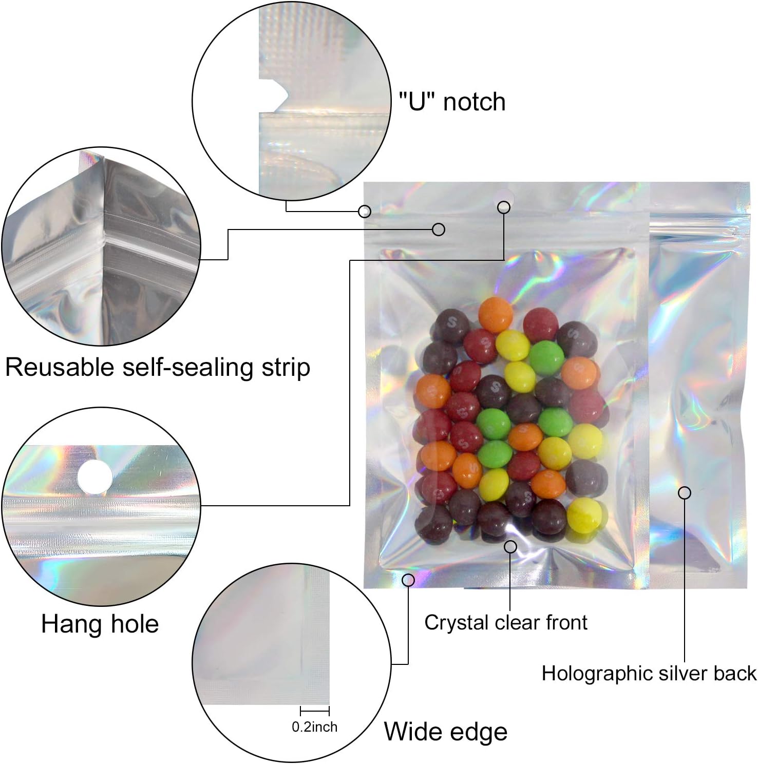 Bolsas de plástico holográfica - Ziploc Food Storage reseña y precio