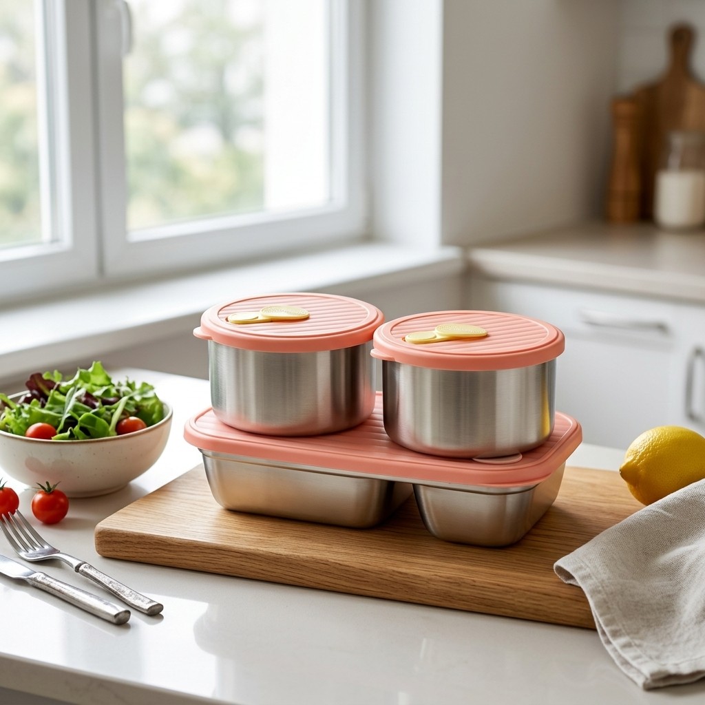 Lonchera de Acero Inoxidable 3 - Food Storage Microwave Safe reseña y precio