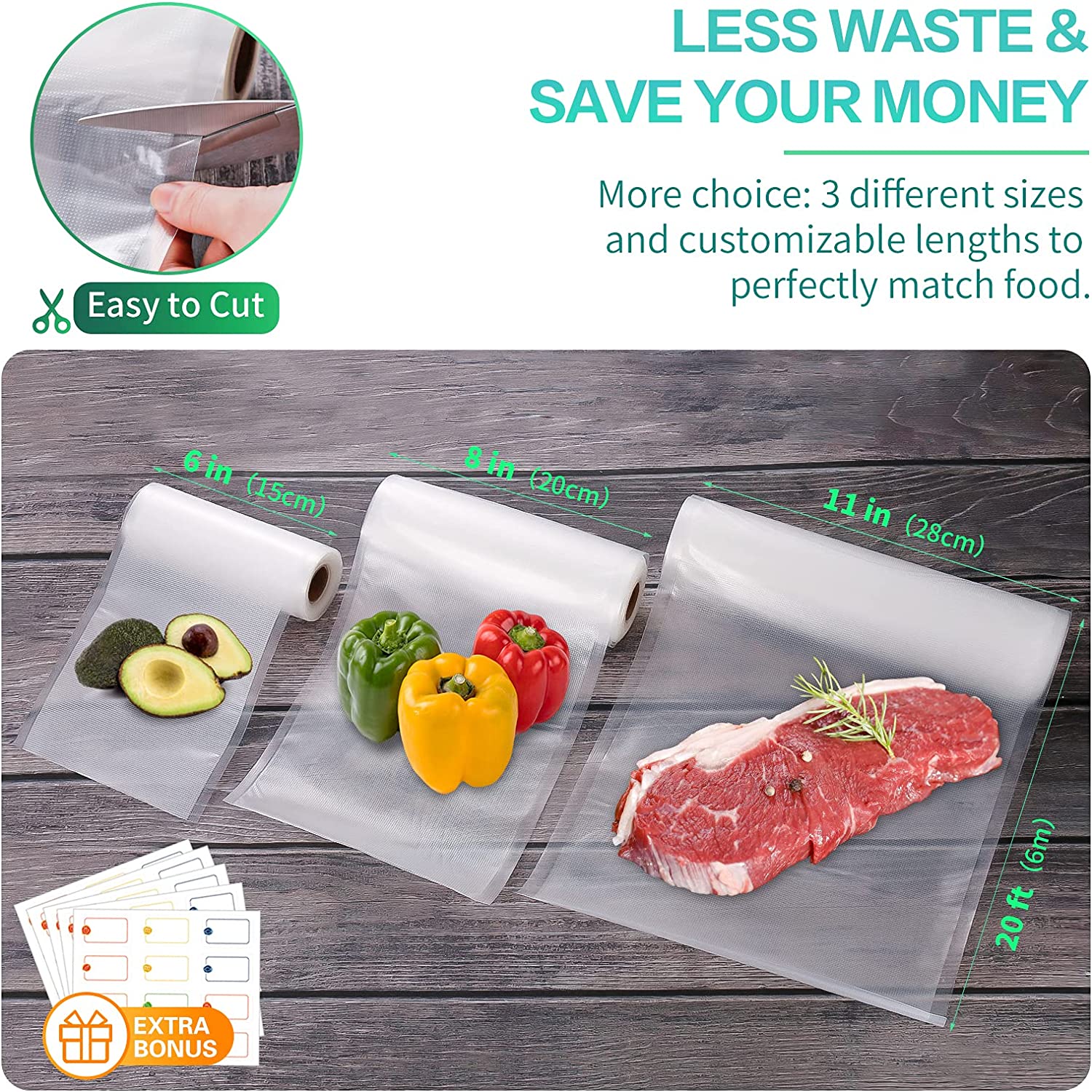 Bolsas de Cocina para Envasado - Food Storage Vacuum Bags reseña y precio