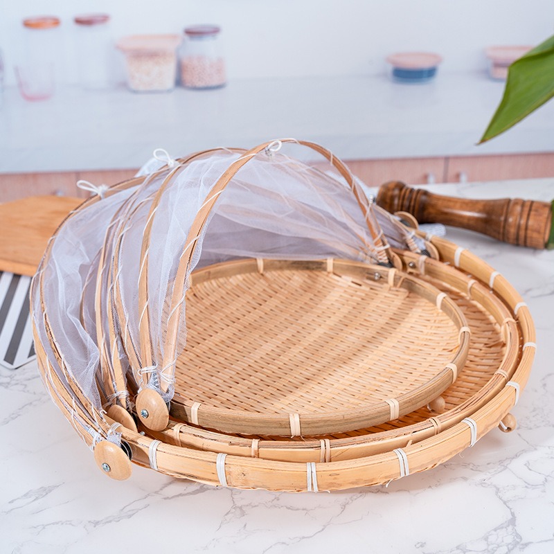Cesta tejida de bambú, mosquit - Food Storage Net reseña y precio