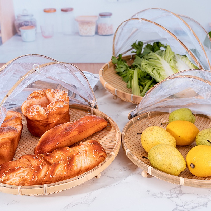Cesta tejida de bambú, mosquit - Food Storage Net reseña y precio