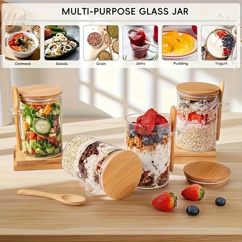 Juego de vasos de vidrio para  - Food Storage Glass Set reseña y precio