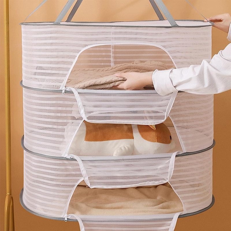 Secador de ropa de malla portá - Food Storage Net reseña y precio