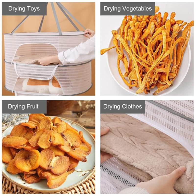 Secador de ropa de malla portá - Food Storage Net reseña y precio