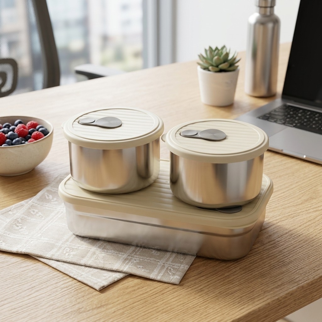 Lonchera de Acero Inoxidable 3 - Food Storage Microwave Safe reseña y precio