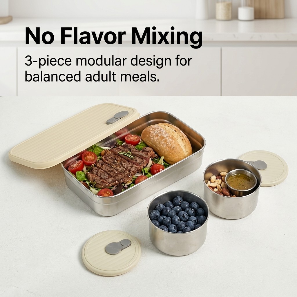 Lonchera de Acero Inoxidable 3 - Food Storage Microwave Safe reseña y precio