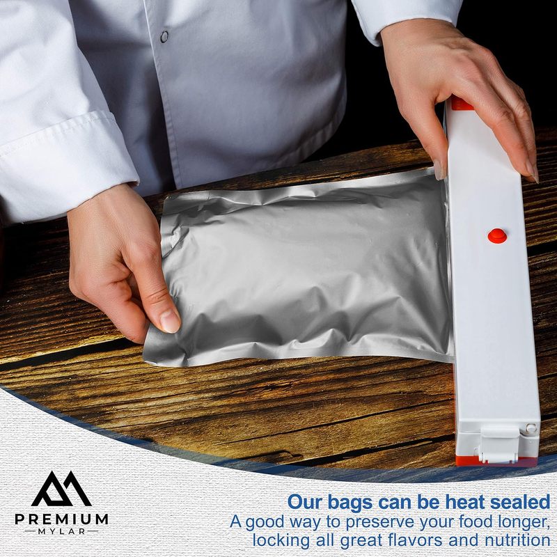 25 Bolsas de Mylar - Bolsas de - Food Storage Vacuum Bags reseña y precio