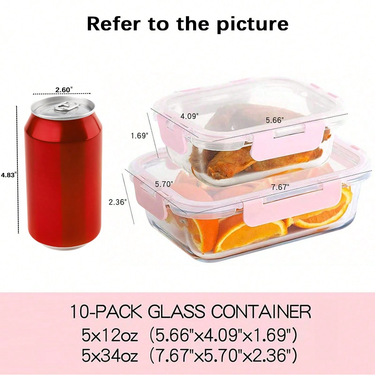 Paquete de 10 Recipientes de V - Food Storage Microwave Safe reseña y precio